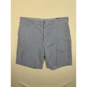 Polo Ralph‎ Lauren Seersucker Shorts 38 Blue White Stripe Stretch Classic Fit